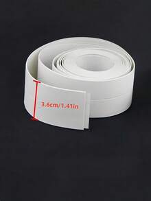 1pc/3pcs/5m White PVC Self-Adhesive Sealing Strip, Waterproof Sealant Tape For Bathroom, Kitchen Sink, Countertop, Bathtub, Bathroom Wall Corner, Home Bathroom Decor, Autumn Decor, Back To School - White - View 10