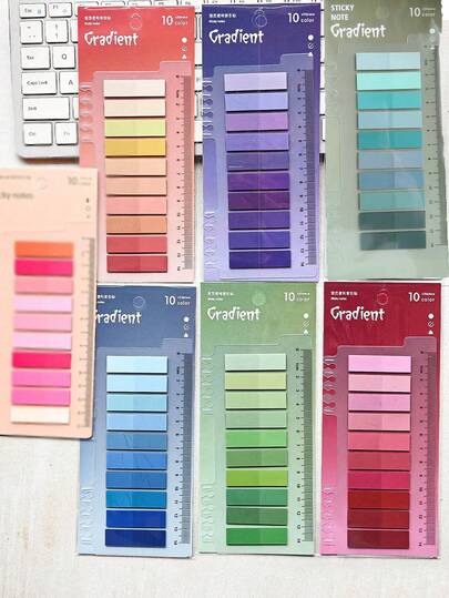 200pcs/Pack Colorful Transparent Index Sticky Notes, Office Supplies, Label Paper, Student Learning Supplies, Memo, Back To School Essential