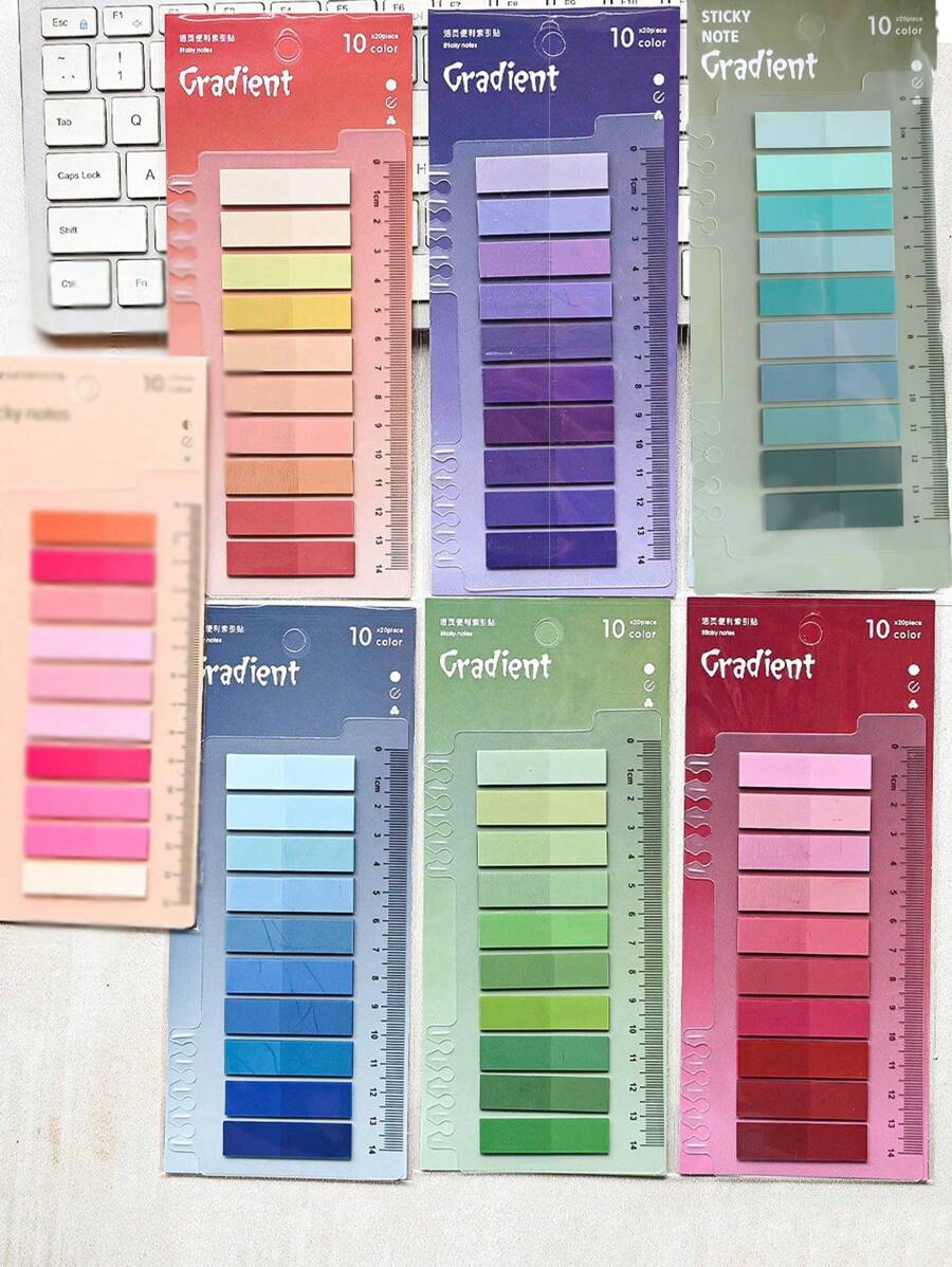 200pcs/Pack Colorful Transparent Index Sticky Notes, Office Supplies, Label Paper, Student Learning Supplies, Memo, Back To School Essential