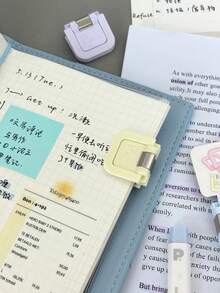 4件套多功能方形夹，迷你便签文件夹，票据夹，长尾夹，试卷夹，文件收纳夹，学校用品，办公用品 - 均碼 - 查看 8