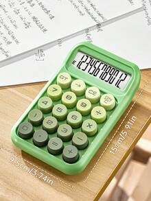 1 件多巴胺彩色计算器，12 位宽屏显示，办公计算器，学生便携式电子计算机，ABS 材质耐冲击，圆形按钮，两种尺寸可供选择，适用于办公室和学生返校计算文具，（不含电池） - 單件 - 查看 10