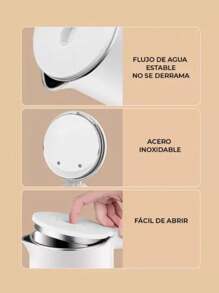 QLF-922 Hervidor De Agua Electrico, Hervidor Eléctrico Envuelto con Caño Incorporado de Doble Tetera Electrica Calentador De Agua Electrico Capa de Acero Inoxidable Grande de 2. 3L para Dormitorio - Multicolor - Ver 4