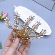 1 Stück Frauen Multi-Farb Strass Haarzubehör, Braut Kopfschmuck, Haarkamm Kopfschmuck für Hochzeit, Verlobung, Ball, Fotoshooting, Silber Hochsteckfrisur Dekoration, geeignet für Hochzeitskleid, Brautkleid Strass Dekoration