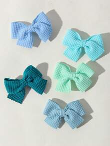 Bộ 10 chiếc kẹp tóc nơ ruy băng dễ thương, phụ kiện tóc thủ công dành cho bé gái. - Nhiều màu - Xem 5