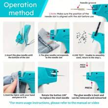1pc Fine Stitch Gun Stitchy Quick Clothing Fixer For Clothes,Micro Tagging Gun For Clothing With 6 Fine Needles & 1000 Pcs Fasteners,Mini Speedy Sticky Sewing Hemming Tool