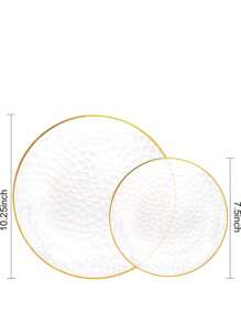 1 Stück/10 Stücke/25 Stücke 19 cm/26 cm Französisch geprägter Teller, eleganter Dessertteller für den Nachmittagstee, hochwertiges Tafelgeschirr für den Heimgebrauch, wiederverwendbar und waschbar