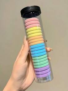 2 pachete/set elastice de păr multicolore, asortate, care acoperă negru clasic, tonuri pământii, culori macaron, stil minimalist și versatil - potrivite pentru fete, femei și bărbați, aplicabile pentru naveta, sport, acasă și toate scenariile, coadă de cal sigură, împletitură, cocuri fără a deteriora părul, suporturi pentru coadă de cal, elastice de păr, benzi de cauciuc pentru păr, șnururi, elastic de păr, accesorii pentru acasă, cadouri pentru femei, frânghie de păr - Multicolor - Vizualizare 6