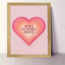 1pc 30*40cm(12*16inch)/40*60cm(16*24inch) Outer Framed Aura Angel Number Room Decor, Bedroom Wall Art Prints, Room Aesthetic Posters, Living Room Wall Collage Set Pictures, Inspirational Quotes, Cute And Stylish Dormitory Gallery Home Q - Vàng - Xem 4