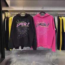 NEW Hip Hop Spider Hoodies Set Y2k Hoodie ,Tracksuit Pullover Sweatshirt And Trousers For Men Or Women Matching Hoodies For Couples Casual Unisex - Pink hoodie - 查看 8