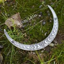 1 Piece Vintage Viking Crescent Hair Fork Clip Mandala Pattern Mysterious Design Textured Vintage Colors Stable Fixation Elegant Goddess Hair Accessory For Women Thick Hair Mother's Day 2026 Best Mom Gift For Mom Mum Gift Gift For Grandma Sentimental Heartfelt Unique Surprise Gift - Bạc cổ - Xem 2