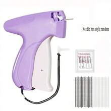 1pc Fine Stitch Gun Stitchy Quick Clothing Fixer For Clothes,Micro Tagging Gun For Clothing With 6 Fine Needles & 1000 Pcs Fasteners,Mini Speedy Sticky Sewing Hemming Tool