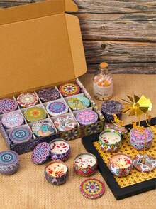 Fragrance Candle Set, Ideal Gift For Family, Friends, Women, Mothers, Girlfriends And Wives. Variety Of Scents, Colorful Aromatherapy Candle Jars, Smokeless Scented Candles. Christmas, New Year, Birthday Commemorative Gift Set, Home & Room Decor - Multicolor - View 3