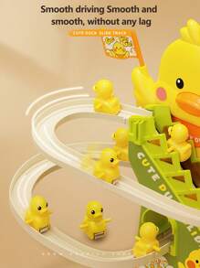Children, Ducklings, Slide, Track, Lighting And Music, Automatic Stair Climbing, Electric Sound And Light Toys, Boys And Girls, Cute Styling