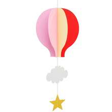 3D Hanging Decorations For Classroom - Hot Air Balloon, Clouds & Stars Party Decor | Nursery, Birthday, Baby Shower Backdrop | Kindergarten, Preschool, Homeschool Decoration,For School Supplies,Back To School