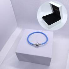 1 件高端女士皮革圆头扣饰皮绳手链系列，适合日常佩戴，适合饰珠，完美的圣诞节情人节礼物