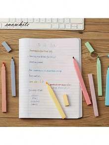 1 支彩色荧光荧光笔 - 细尖流畅书写标记，适用于笔记、办公、艺术和学校用品 - 7 种鲜艳颜色，办公用品 | 凿子尖标记 | 粗体彩色墨水，随机颜色荧光笔 - 隨機顏色 - 查看 2