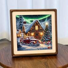 1 件 5D 钻石画套件，圣诞主题，适合成人初学者 DIY 马赛克钻石艺术，全钻手工 DIY 钻石画，适用于客厅、卧室、办公室墙壁装饰，为家人和朋友提供惊喜艺术家居装饰礼物 - 彩色 - 查看 2