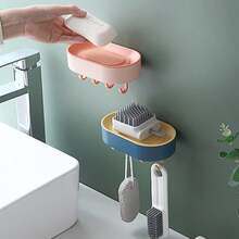 极简浴室壁挂式肥皂盒，无需钻孔，优雅欧式风格，现代风格，生日派对，秋季元素，中东国庆节，万圣节 - 彩色 - 查看 1