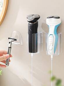 1pc Plastic Shaver Rack. Multi Functional Razor Holder.