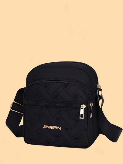 1个女士时尚牛津布斜挎包，休闲百搭 - 零钱包