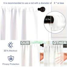 2 piezas Cortinas navideñas con estampado de árbol de Navidad rojo - Decoración navideña elegante con copos de nieve, estrellas doradas y adornos, diseño de bolsillo para vara para sala de estar o dormitorio, de microfibra de poliéster lavable a máquina, Cortinas navideñas