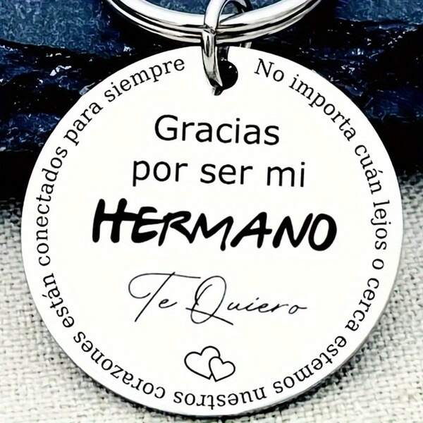 1个男士钥匙扣，圣诞礼物，送给兄弟的礼物，不锈钢钥匙扣，万圣节配饰，教师节包挂绳，带证件夹，汽车配饰，包包挂饰，汽车配饰，朋友姐妹礼物创意