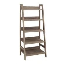 Estantería de escalera Linon Tracey, gris, 5 estantes - Gris - Ver 1