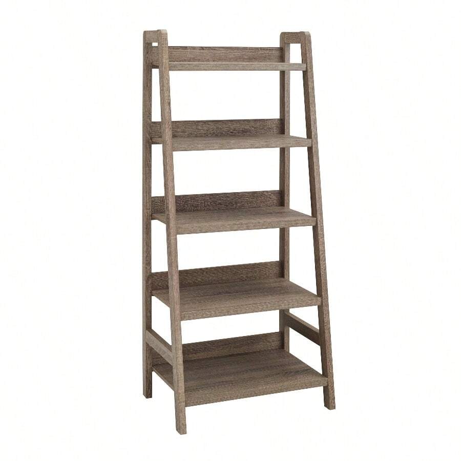 Estantería de escalera Linon Tracey, gris, 5 estantes - Gris - Ver 1
