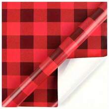 (Folded Packaging, Not Rolls)6-Pack Premium Christmas Wrapping Paper - Snowflake & Red Plaid Patterns For Holiday Gifts, Perfect Christmas Choice - Multicolor - View 6