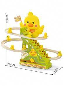 Children, Ducklings, Slide, Track, Lighting And Music, Automatic Stair Climbing, Electric Sound And Light Toys, Boys And Girls, Cute Styling