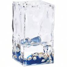 Juego de 5 piezas de accesorios de tocador de baño con movimiento flotante 3D de acrílico líquido con diseño de concha - Caparazón - Ver 4