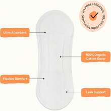 The Honey Pot Company - Sanitary Pads For Women - Non-Herbal Overnight W_Wings - Organic Cotton Cover, &Amp; Ultra-Absorbent Pulp Core - Feminine Care - FSA &Amp; HSA Eligible - 12 Ct - ColourH - 查看 6