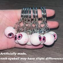 Mặt dây chuyền hình mắt kinh dị, Móc khóa Gothic, Phụ kiện Halloween, Móc khóa hình trái tim Gothic, Mặt dây chuyền trang trí vui nhộn cho ví, Ý tưởng quà tặng Giáng sinh cho nam và nữ - Xem 6