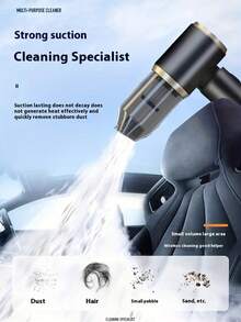 4-In-1 Powerful Suction Car Vacuum Cleaner, Wireless Handheld Vacuum Cleaner With High Power, Portable Wireless Vacuum Cleaner - Black - View 4