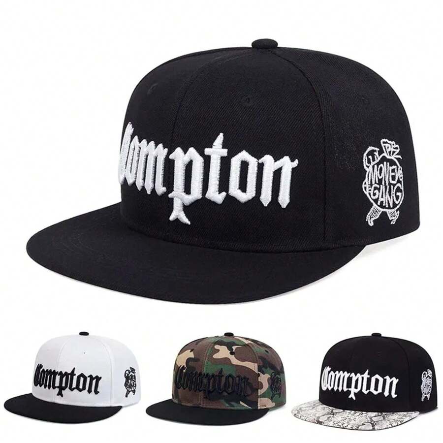 2025 nueva gorra COMPTON Street Dance sombrero Hop sombreros para hombres mujeres adultos al aire libre Casual gorra de béisbol para el sol FDXN - Blanco - Ver 1