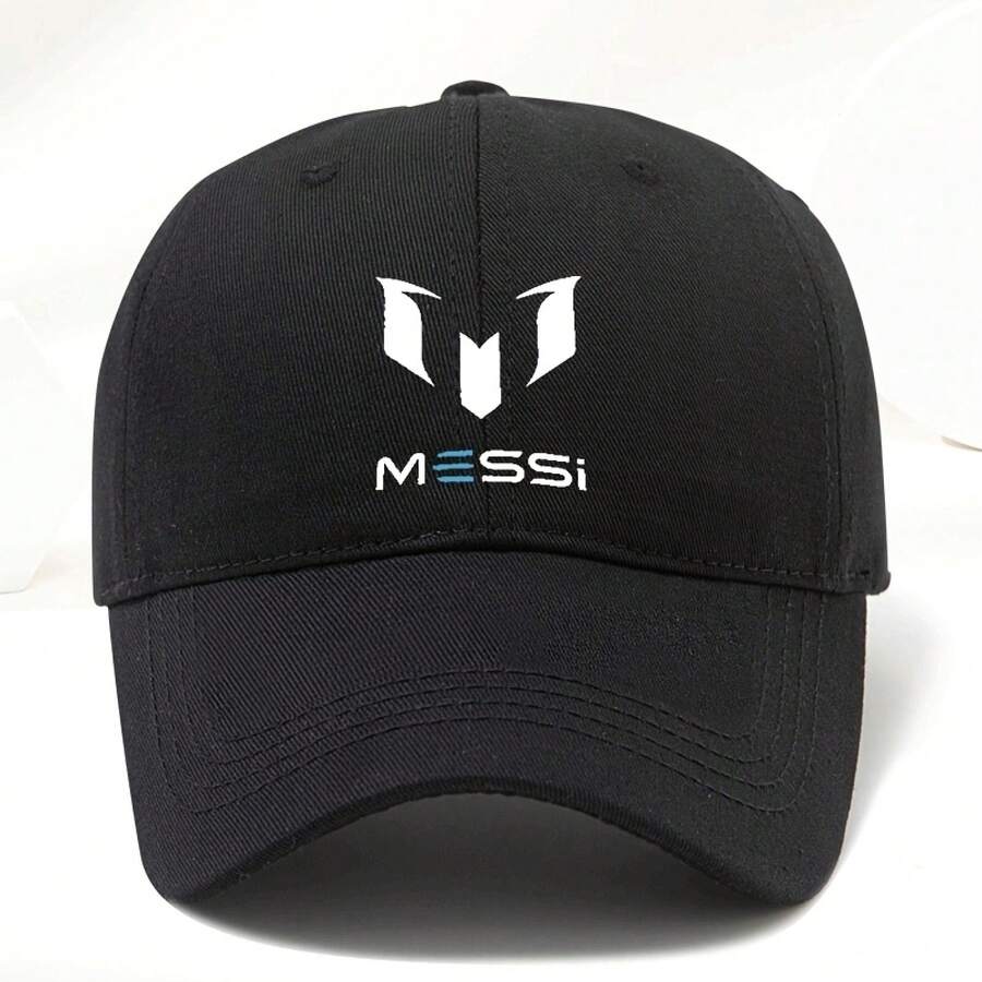 MESSI Logo Baseball Cap - High-Quality, Soft, Comfortable, Breathable, Adjustable Sun Hat For Men & Women - Stylish Black With White Emblem, Perfect For Spring & Summer Outdoor Activities - 藏蓝色 - 查看 1