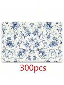 6pcs Blue And White Porcelain Pattern Placemats, 100% Polyester Woven, Size 12"X18"/30cm X 45cm, Machine Washable, Heat Resistant, Stain Proof, Waterproof, Easy To Clean, Suitable For Tabletop Decor, Dish Protection, Gifts, Party Decoration, Kitchen And Living Room Decor. - Blue - View 27