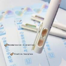 2pcs Time Timer Gel Pen With Rotatable Refill, Easy Creative Pen For Students, 0.5mm Black, For Office School, Home, Writing & Gift,(Color Random) - Multicolor - View 5