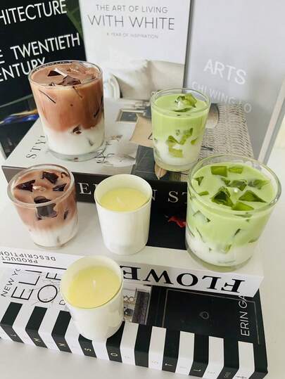 1pc New Scented Candle In Jar, Creative Jelly Soy Wax, Handmade, Smokeless Candle For Home Decor, Bedroom, Living Room, Outdoor, Travel, Dining Table, Party, Coffee, Matcha, Lavender And More Fragrance Candles, Holiday, Party Decor, Gift, Home Decoration, Valentine's Day Gift, Birthday Present, Christmas Decorations, Christmas Decor, Christmas Gifts, Room Decor, Candle