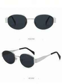 2副精致椭圆形小框时尚眼镜，金属复古时尚眼镜，男女皆宜，适合夏季防晒、海滩度假、户外运动、聚会、自驾、钓鱼、骑行、购物和拍照等场合佩戴。