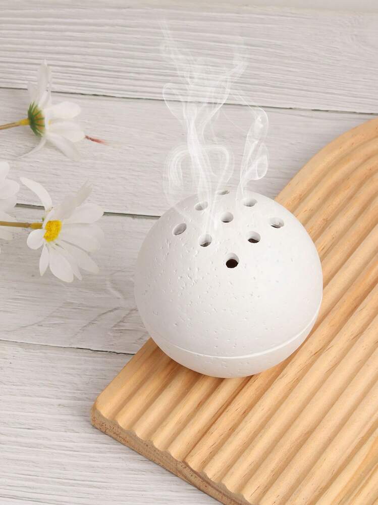 1pc/Set White Spherical Arabic Style Incense Burner, Minimalist And Lightweight Bakhoor Incense Holder. Incense Burner, Home Fragrance, Home Decor, Suitable For Home Decoration, Bedroom, Living Room (As A Central Decorative Piece) - Multicolor - View 12