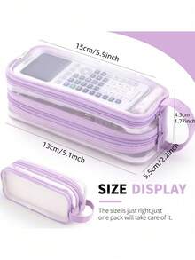 Large Grid Double Layer Transparent Handheld Multi-Functional Pencil Case, Transparent Cosmetic Bag, Fashionable High Capacity 12-Layer Pencil Box, Flip-Top Design For Easy Access, Student Stationery Storage Bag, Suitable For Teenagers, Students, College Students, Business People, Travelers, Office Workers, Adults, Back-To-School/Birthday Gift, Desktop Organizer, Pencil Box, Pen Holder, Plush Pencil Case, Cute Pencil Box, Office Desk Organizer, Material, Marker Pen Storage Box - Multicolor - View 10
