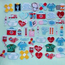 10/20/30pcs/Set Random Color Unicorn Fabric Patches, Cartoon Embroidered Appliques For DIY Clothing Decoration