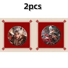 3/2/1pc Love And Deepspace Qin Che - Abyss Peripheral Set, Includes Acrylic Holographic Card Brick, Metal Badge, Desktop Standee, Anime Peripheral Collection Decoration, Suitable For Birthday Gifts, Fan Collection, Desktop Decor