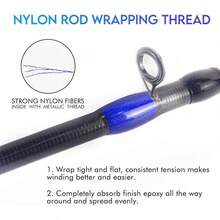 Kit de reparación de caña de pescar, suministros todo en uno para ojales de caña de pescar con kit con guías de acero inoxidable para cañas de spinning/casting - Kit de roscas - Ver 6