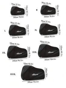 1pc 1-2人座防水自行車套 - 保護您的山地、公路或電動自行車免受雨水、陽光和灰塵的侵擾 - 黑色 - 查看 9