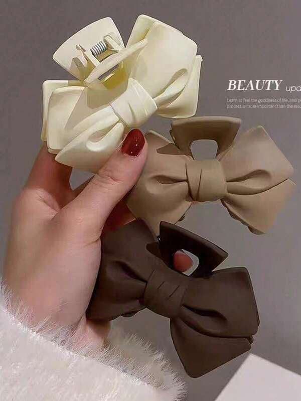 1/4个女士优雅纯色蝴蝶图案发爪夹，可爱，适合女性，美发工具，美容配饰，卷发配饰，适合女性，秋季，旅行，美发工具，女士配饰，发饰，秋季，头发，适合女性，旅行，女士，发饰，美发工具，美容配饰，礼物，旅行，送给女性的礼物，发饰，适合女性，圣诞礼物，成人圣诞礼物，成人，发饰，女士配饰，圣诞礼物，成人发饰，送给女性的礼物创意，美容圣诞礼物，送给女性的礼物，沙滩发夹