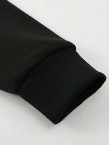 Sudadera con capucha de moda para hombres, sudadera con capucha con estampado grande de David, estilo emo, estilo de los 2000, para otoño, top de manga larga - Negro - Ver 5