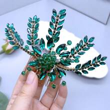 1 Stück Frauen Multi-Farb Strass Haarzubehör, Braut Kopfschmuck, Haarkamm Kopfschmuck für Hochzeit, Verlobung, Ball, Fotoshooting, Silber Hochsteckfrisur Dekoration, geeignet für Hochzeitskleid, Brautkleid Strass Dekoration