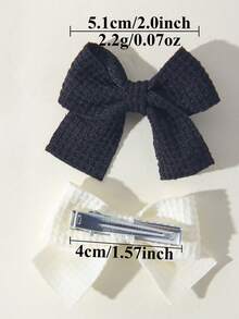 10个/套 新款可爱丝带蝴蝶结发夹，手工制作女孩发饰 - 彩色 - 查看 6